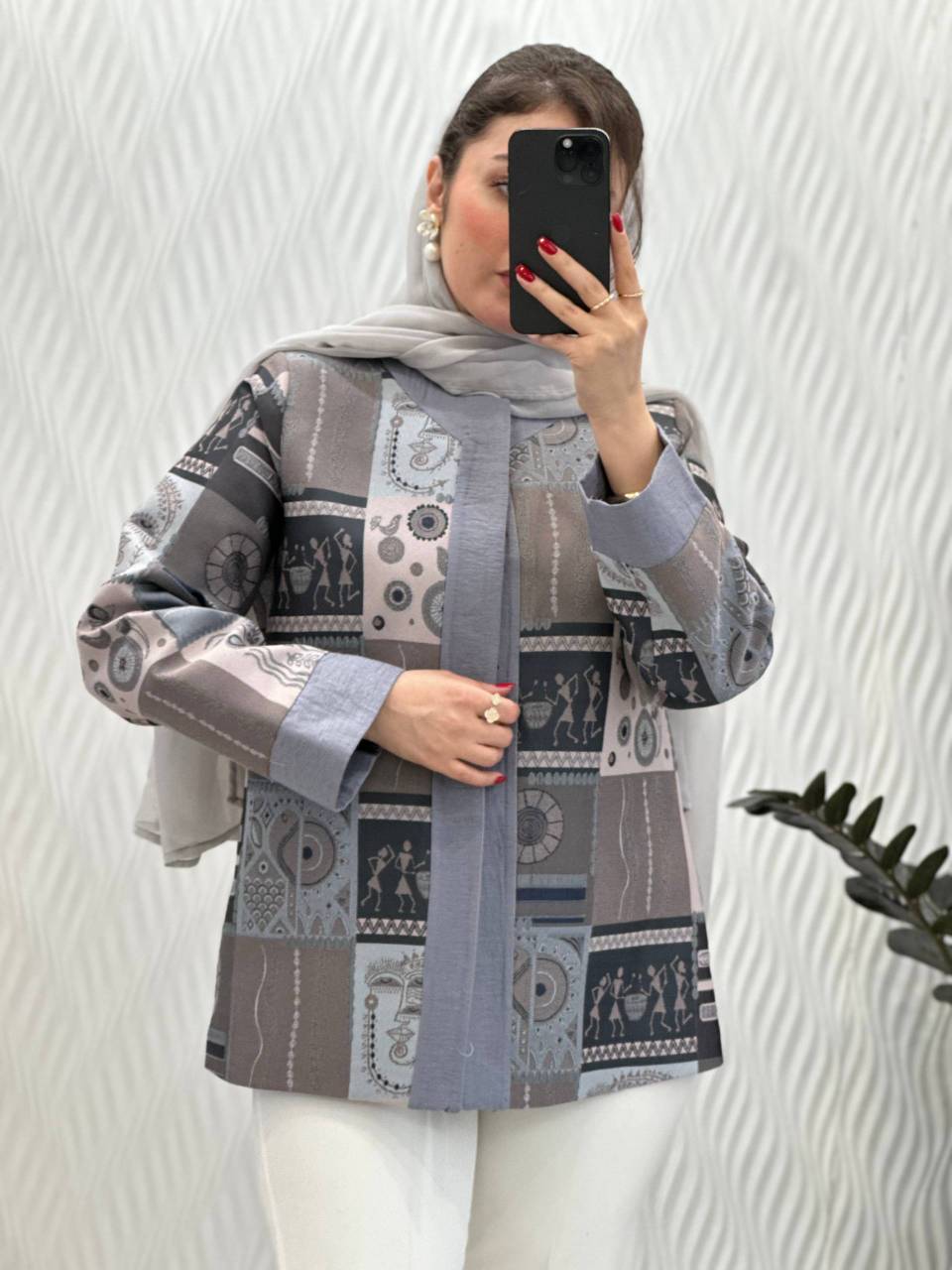 مانتو کتی مجلسی ژاکارد ماهدخت