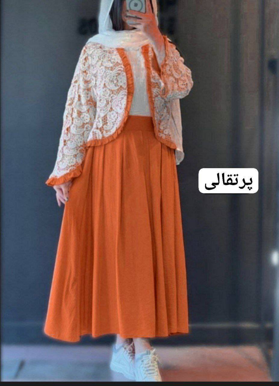 ست کراپ کت و دامن