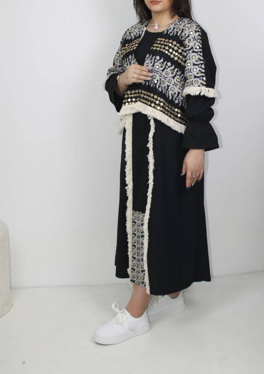 ست دو تیکه پانچ و پیراهن سودا