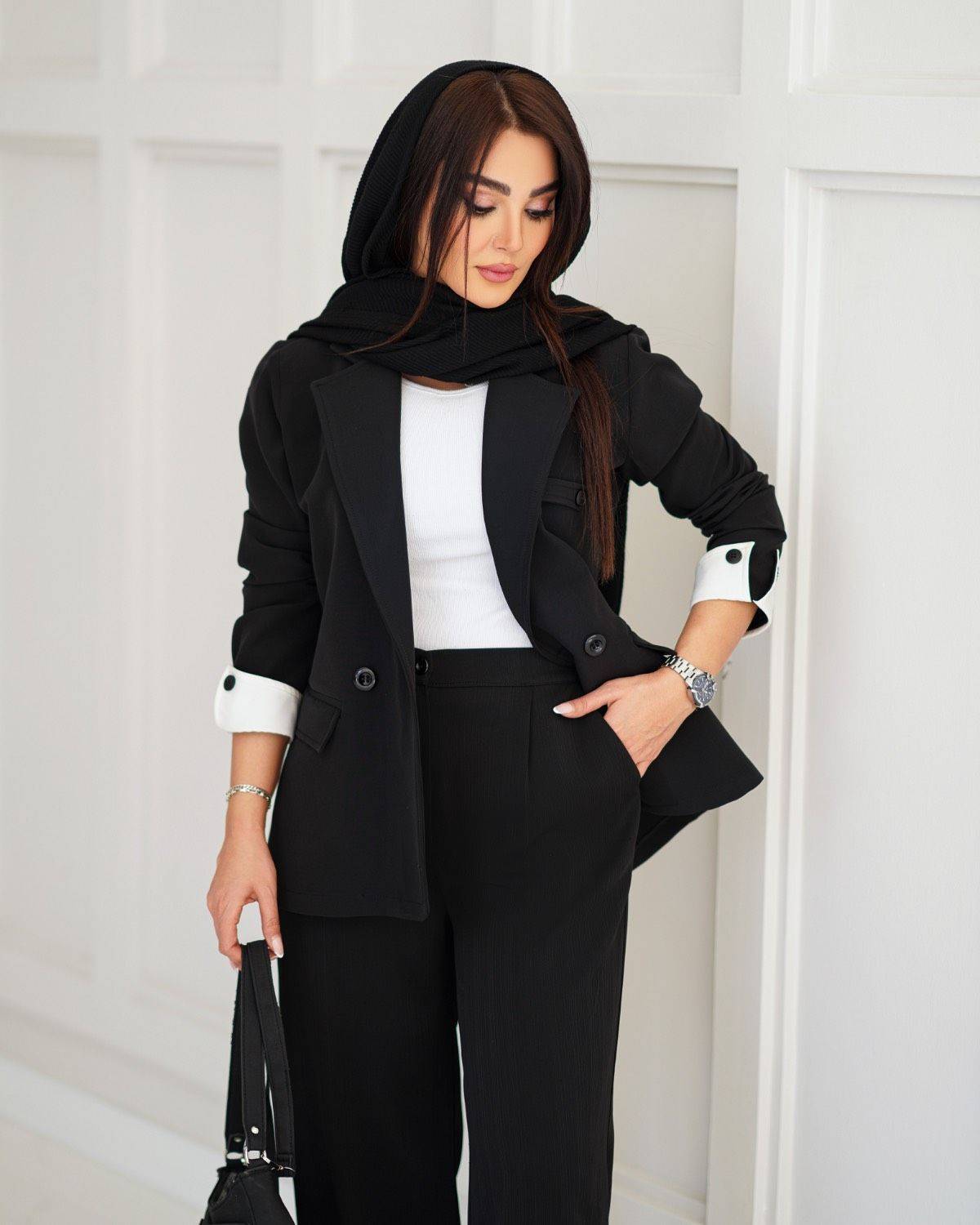 کت یقه انگلیسی جیب فلیتو آستین پاکتی