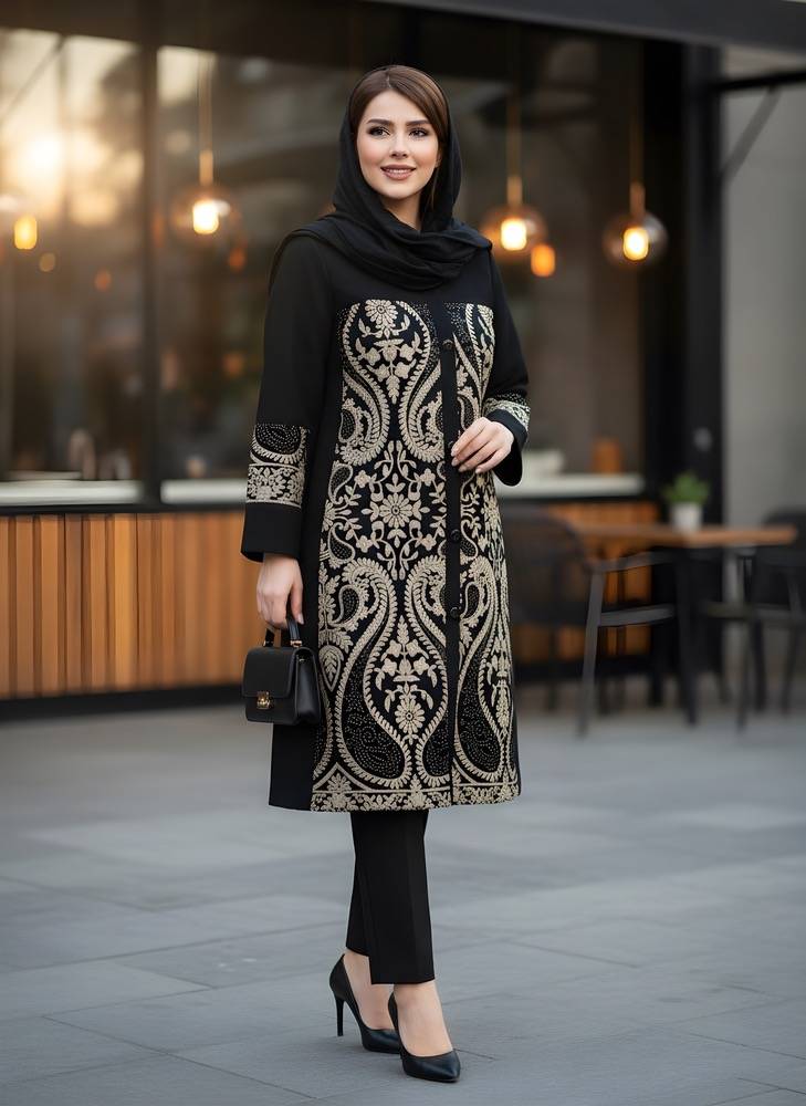 مانتو کتی طرح اسلیمی زارا