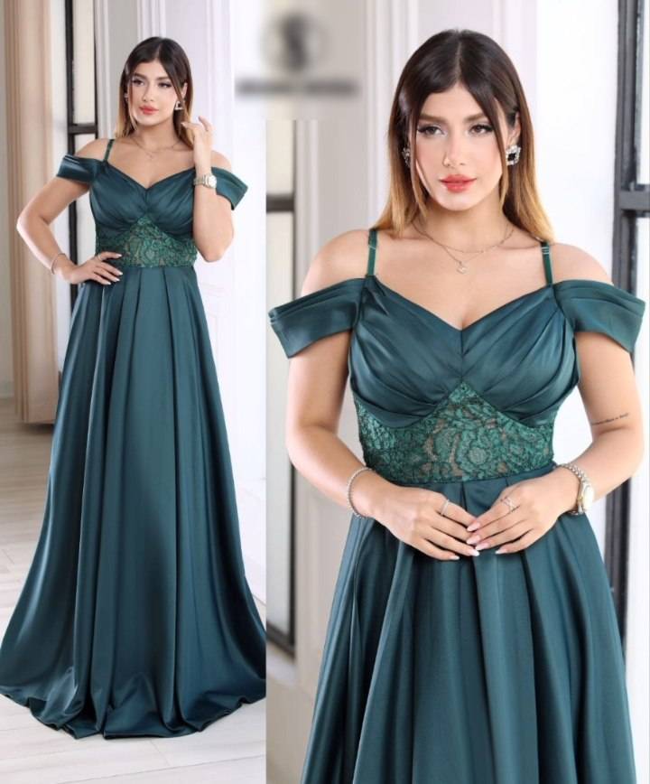 پیراهن مجلسی ساتن سلین
