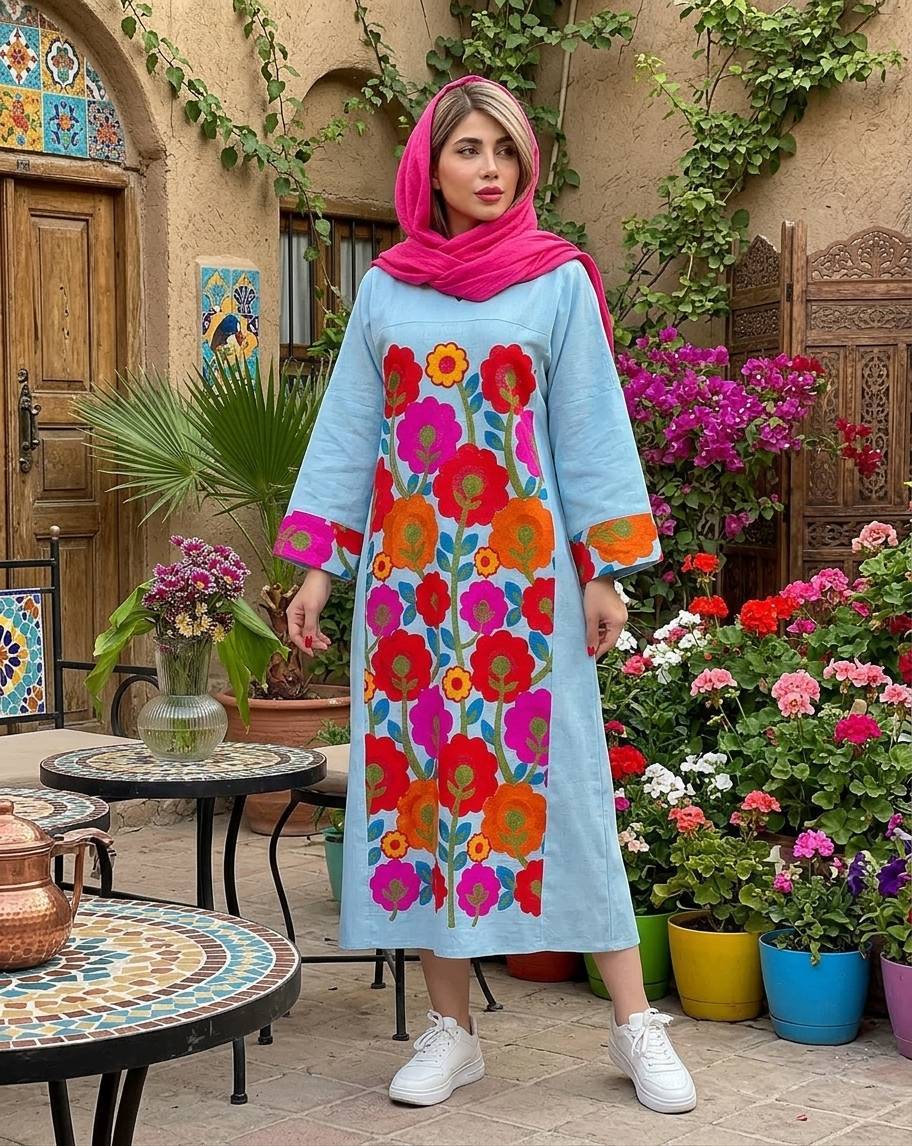 کفتان لینن بلوچ دوزی