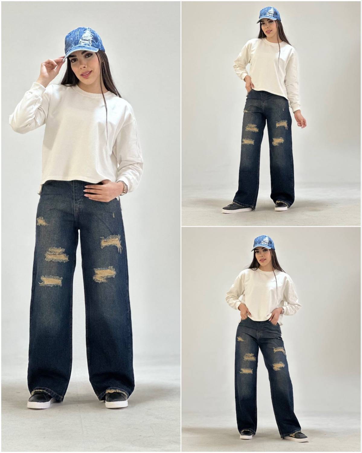 شلوار جین نیم بگ