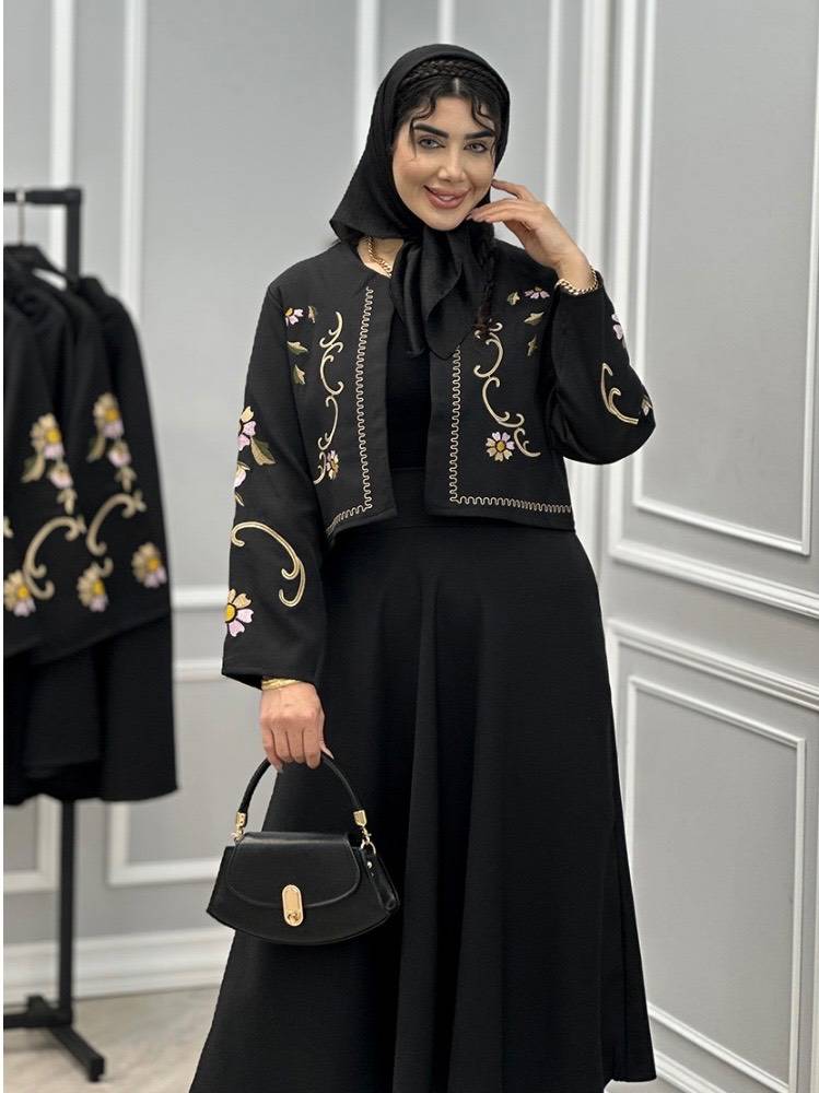 ست کت دامن مجلسی گلدوزی آفتاب