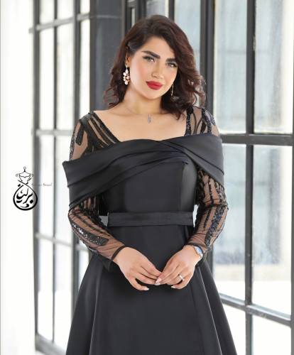 پیراهن پولک دوزی شده و دامن ساتن آمریکایی دلارام