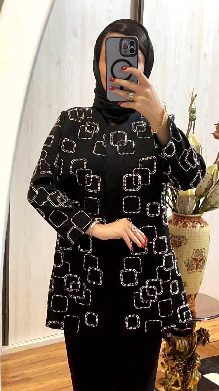 کت مجلسی نگین کاری مربعی