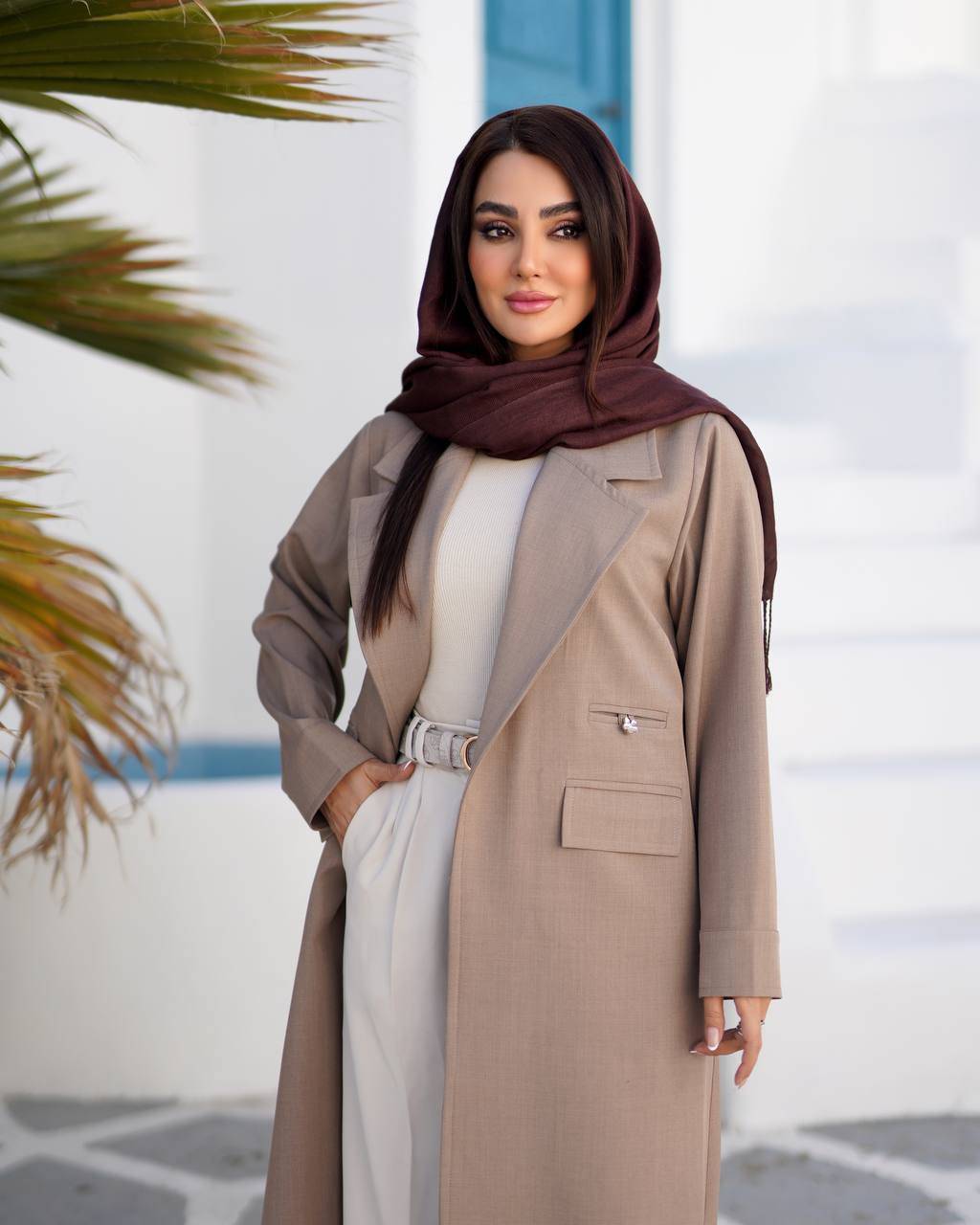 مانتو کتی بلند یقه انگلیسی گل