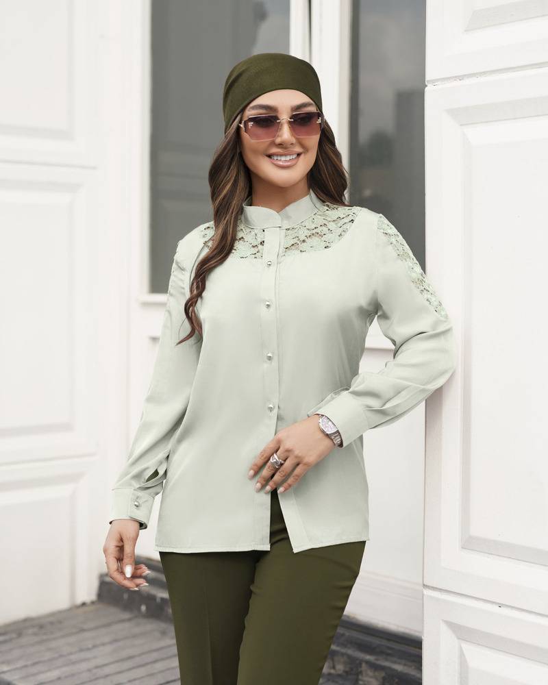 شومیز یقه ایستاده ساناکو