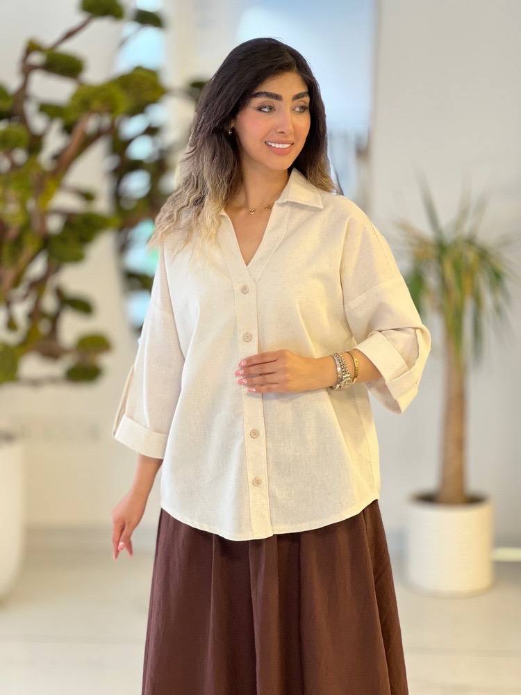 شومیز لینن پرستو
