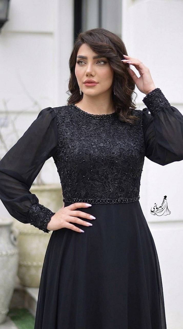 پیراهن مجلسی کریستال دوزی نفس