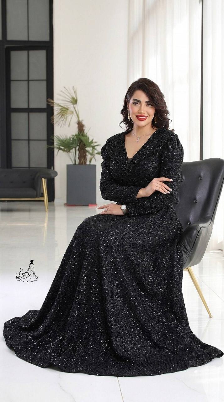 پیراهن مجلسی مزونی دانتل چمنی سایه 2