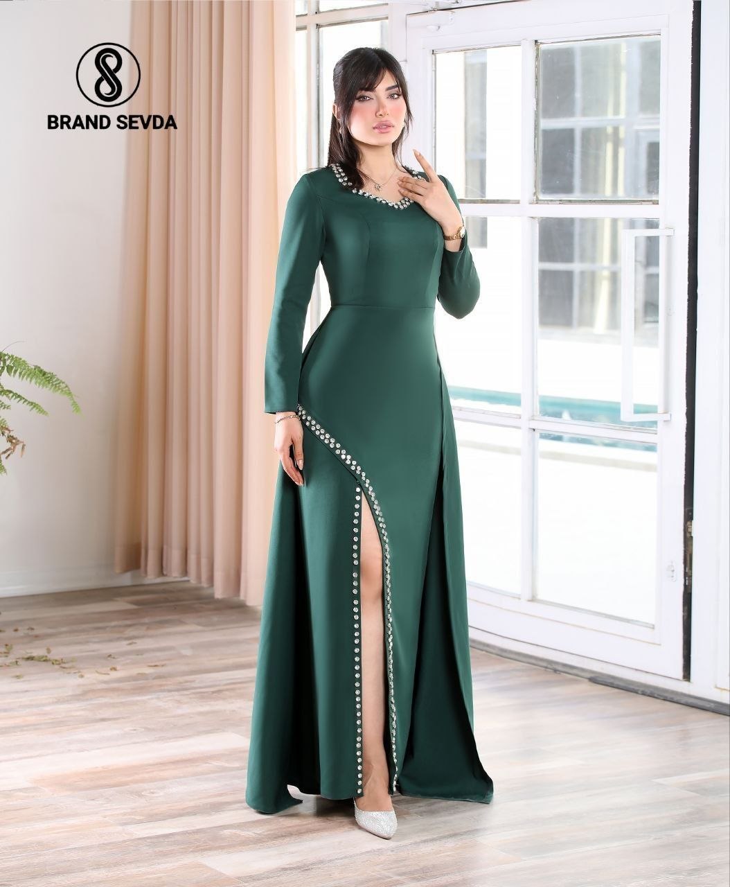 پیراهن مجلسی مازراتی سنگ دوزی هلیا